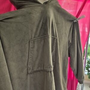 Men's gray warm Poncho blanket